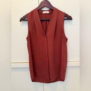Aritzia Babaton Sleeveless Top in Deep Rust - XS